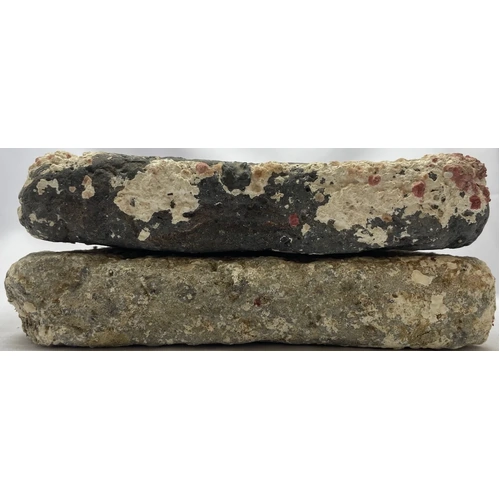 Pair of Ballast Bricks (Brown & Grey) ex Batavia Shipwreck