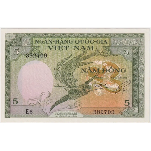 South Vietnam 1955 5 Dong Pick#2 Uncirculated 