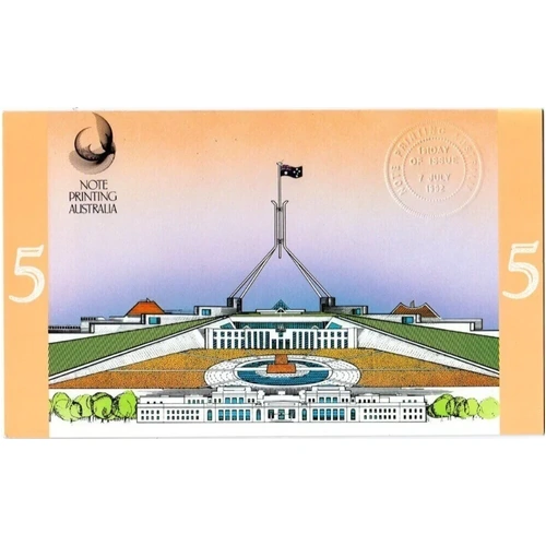 1992 5 Dollar First Day of Issue Folder Embossed