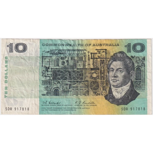 1967 $10 Note Coombs/Randall SDR 1st Prefix R302F Very Fine