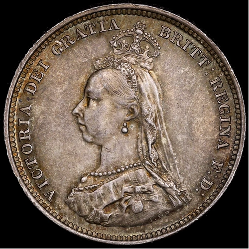  1887 Silver Shilling S#3926 Uncirculated