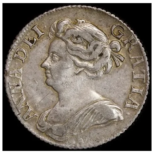  1709 Silver Shilling S#3610 Extremely Fine