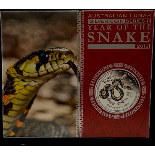 2013 Silver 1/2 Ounce Coloured Proof Coin Lunar Series II Snake