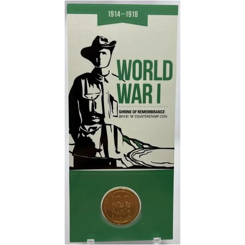 Australia 2014 $1 Coin 100 Years of ANZAC Melbourne Counterstamp