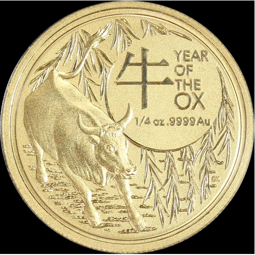2021 Gold 1/4 oz Uncirculated Coin Series III - Lunar Ox