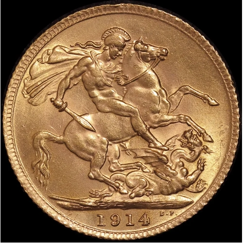 1914 Gold Sovereign George V S# 3996 Uncirculated