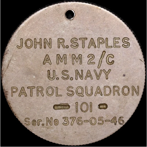 United States Navy Unofficial Dog Tag on a 1942 Melbourne Florin