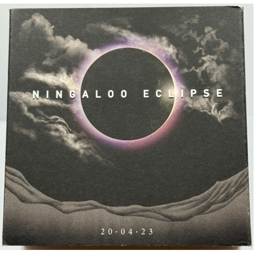 2023 Silver 2oz Antiqued Coloured Coin Ningaloo Eclipse