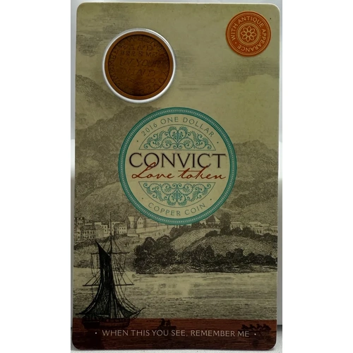 2016 $1 Uncirculated Coin Covict Love Token - Remember Me