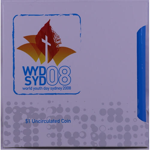2008 Perth Mint 1 Dollar Unc Coin World Youth Day