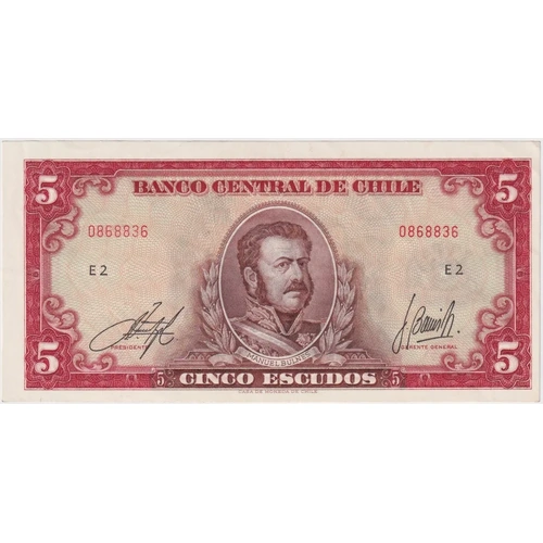 Chile 1962 5 Pesos P# 138a Uncirculated
