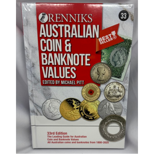 Renniks Australian Coin & Banknote Values 33rd Edition Book Hard Cover