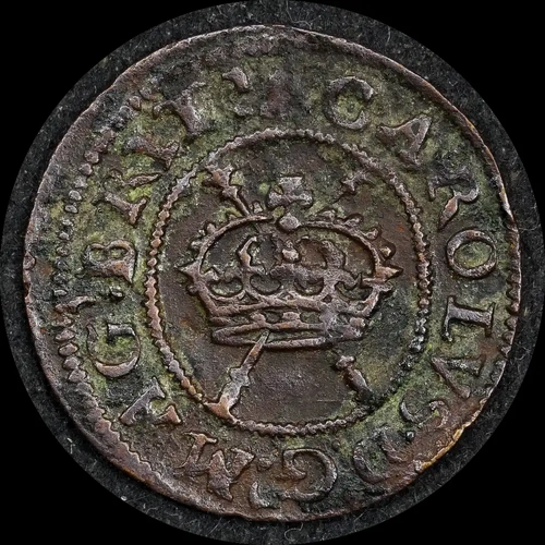 1625 - 1649 Copper Farthing Charles /  S#C1FA-045 Fine