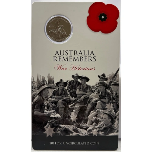 2011 20 Cent Uncirculated Coin Australia Remembers War Historians