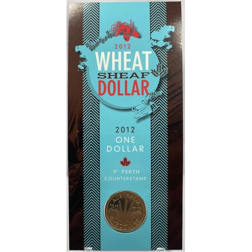 2012 1 Dollar Uncirculated Coin Wheat Sheaf Perth Counterstamp