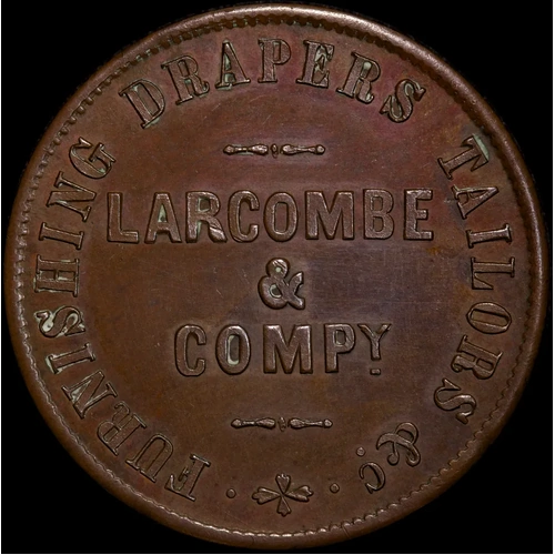 1860 Larcombe & Co. Copper Penny Token A313