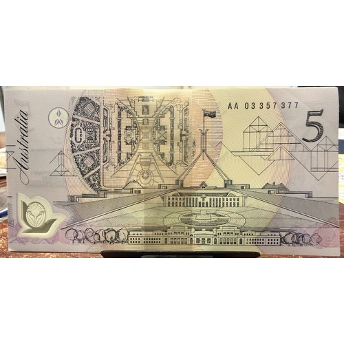 1992 $5 Note Bundle Fraser/Cole R214i Uncirculated