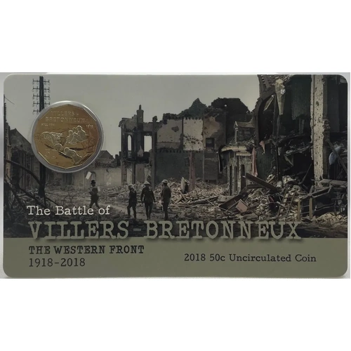 2018 50 Cent Uncirculated Coin The Western Front Villers-Bretonneux