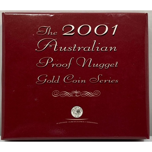 2001 Tenth Ounce Gold Proof Coin Nugget Kangaroo