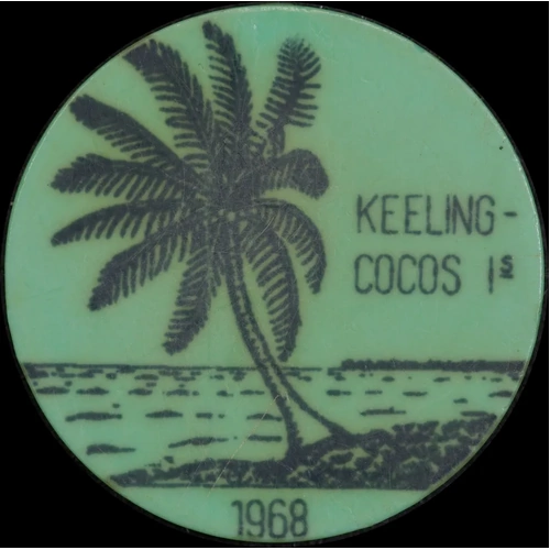 Keeling-Cocos Islands 1968 Plastic 50 Cent Token KM#Tn12 Uncirculated