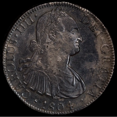 Mexico 1804 Silver 8 Reales Ex Rapid Shipwreck KM#109 good VF