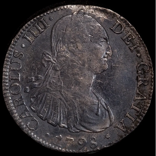 Mexico 1798 Silver 8 Reales Ex Rapid Shipwreck KM#109 Very Fine