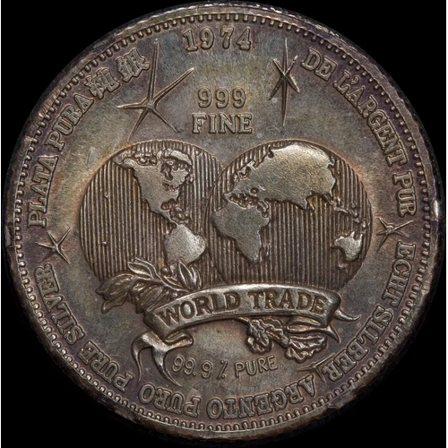 1974 Silver 1 Ounce Round Universal Trade Unit Ex Mount