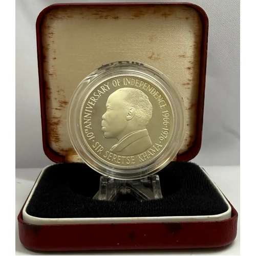 Botswana 1976 Silver 5 Pula Proof Coin Independence