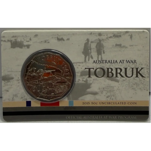 2015 50 Cent Uncirculated Coin Australia At War - Tobruk