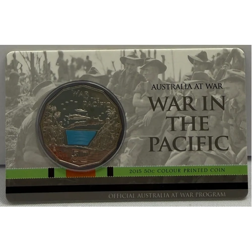 2015 50 Cent Uncirculated Coin Australia At War - War in The Pacific