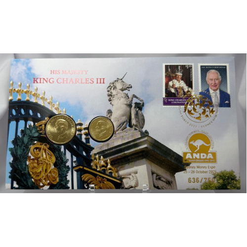 2025 2 Coin PNC Sydney ANDA Money Expo King Charles III