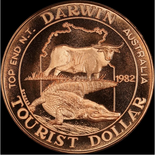 1982 Copper Australian Tourist Dollar Darwin