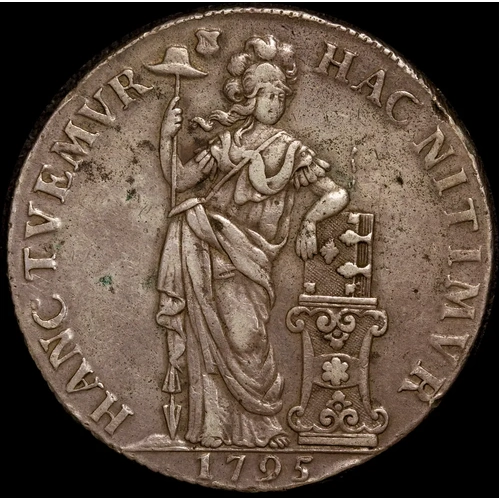 Netherlands (Utrecht) 1795 Silver Three Guilder KM#117 good VF