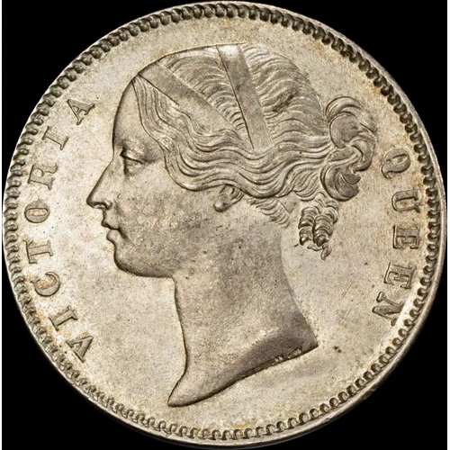 India (British) 1840 Silver 1/2 Rupee KM#456 PCGS MS63