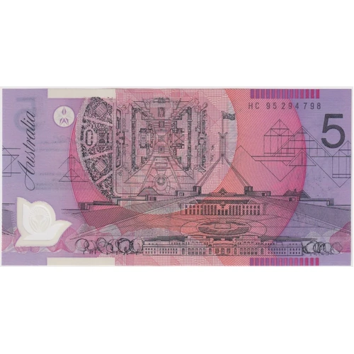 1995 $5 Note Fraser/Evans HC95 1st Prefix R217aiF Uncirculated