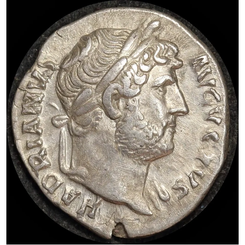 Ancient Rome (Imperial) 126 - 127 AD Hadrian Silver Denarius Abundantia RIC II 845 Extremely Fine