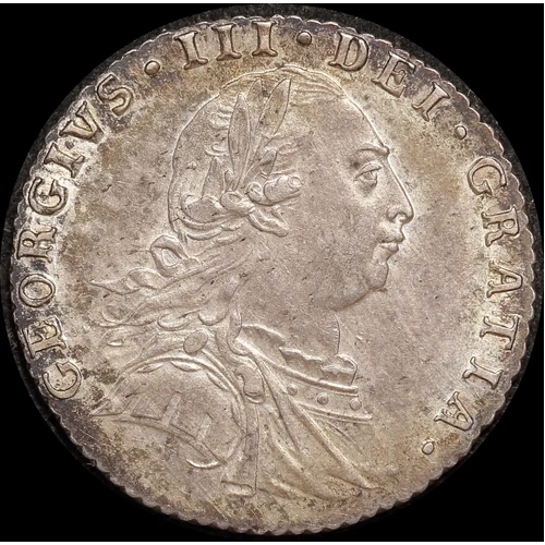 1787 Silver Sixpence George III S#3749 good EF