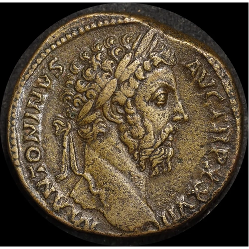 Ancient Rome (Imperial) 172 - 173 AD Marcus Aurelius Sestertius Jupiter RIC III 1063 good VF