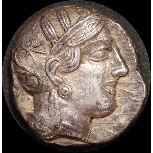 Ancient Greece (Attica, Athens) 449 ~ 404BC Silver Tetradrachm Sp#2526 Extremely Fine