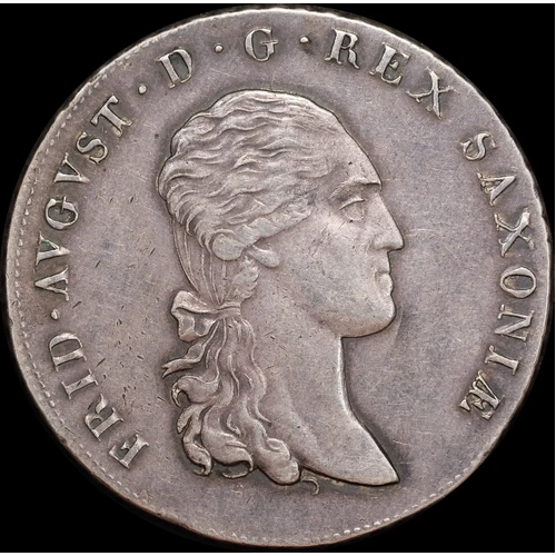 German States (Saxony-Albertine) 1815 Silver Thaler KM# 1059.1 good EF