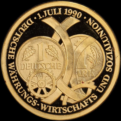 Germany 1990 Gold Medallion Monetary Union