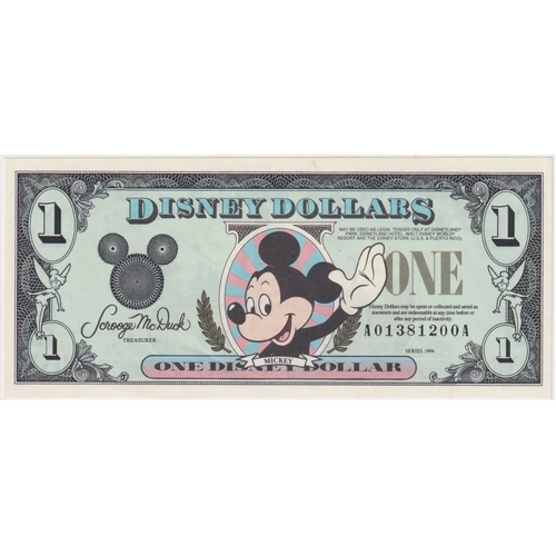 Disneyland 1994 1 Dollar Mickey Uncirculated