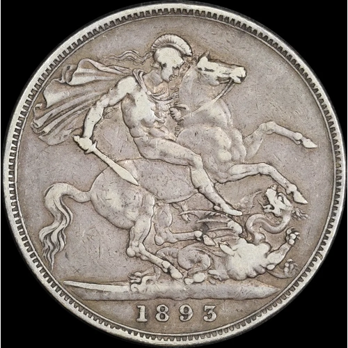 1893 LVI Silver Crown Victoria S#3937 about VF