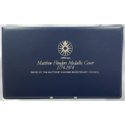 1974 Sterling Silver Commemorative Medallion Cover Matthew Flinders