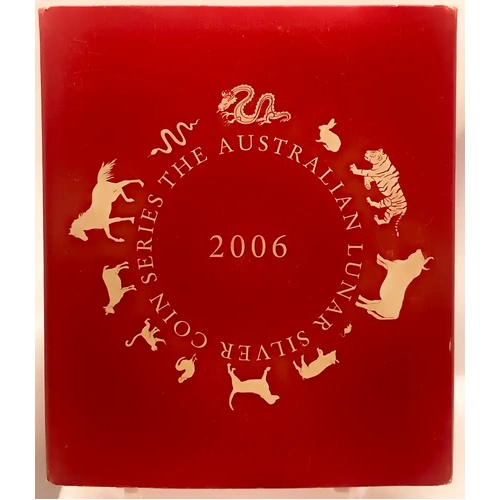 2006 Silver Lunar One Ounce Proof Coin Dog