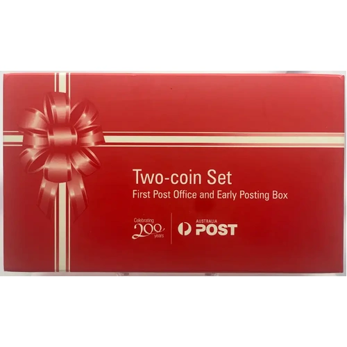 2009 Silver 1oz Proof Coin 1st Post Office and Early Posting Box Stamp-Coin Set