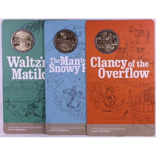 2020 50 Cent Uncirculated 3 Coin Set Banjo Paterson - No Box