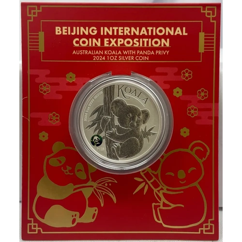 2024 Silver 1 Ounce Uncirculated Coin Koala Panda Privy Mark