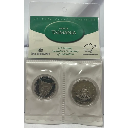2001 Federation Two Coin Proof Set Tasmania