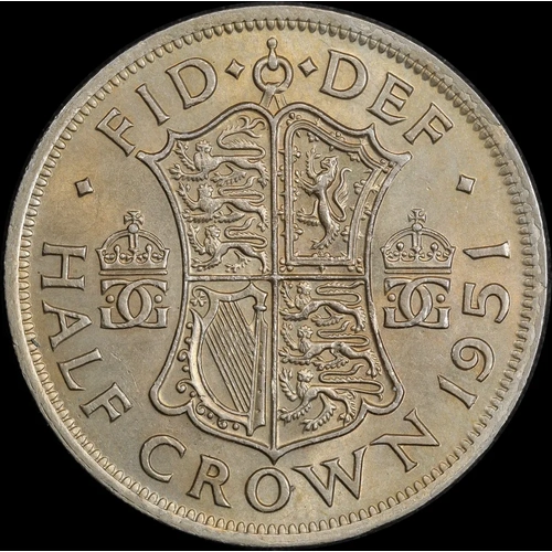 1951 Copper-Nickel George VI Halfcrown S# 4106 Uncirculated